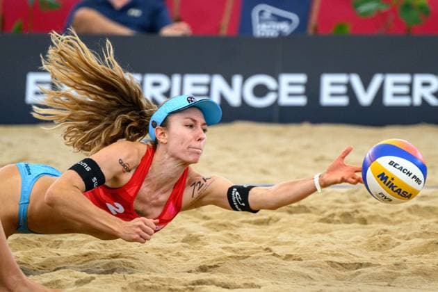 Beach Pro Tour - Elite 16 Hamburg, 23.08.2024 Nina Brunner (SUI); Beach Pro Tour - Elite 16, Hamburg, Stadion Am Rothenbaum am 23.08.2024 Copyright: xBEAUTIFULxSPORTS PeterxWeberx