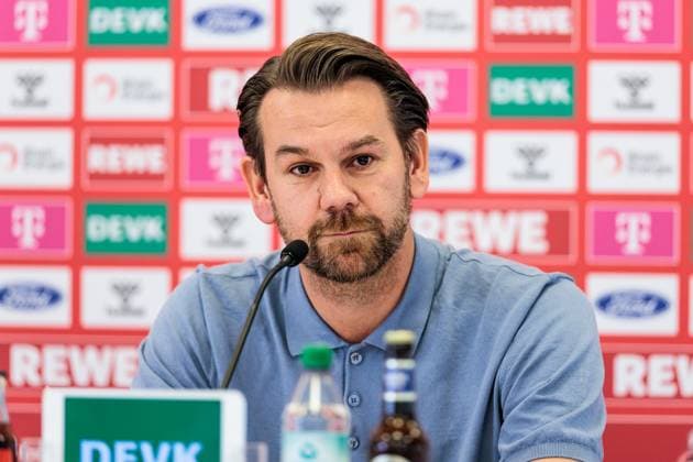 2. Fussball Bundesliga: 1. FC Köln Pressekonferenz; 23.08.2024 Thomas Kessler (1. FC Köln Leiter der Lizenzspielerabteilung) 2. Fussball Bundesliga: Pressekonferenz 1. FC Köln; Geissbockheim, 23.08.2024