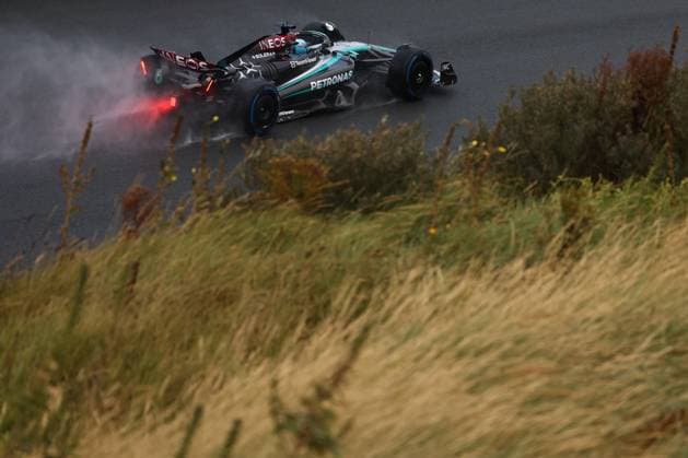 F1 Grand Prix Of The Netherlands 2024 Practice 1 George Russell of Mercedes during first practice ahead of the Formula 1 Grand Prix of The Netherlands at Circuit Zandvoort in Zandvoort, Netherlands on August 23, 2024. Zandvoort Netherlands  Copyright: xJakubxPorzyckix originalFilename:porzycki-f1grandp240823_npkOP.jpg