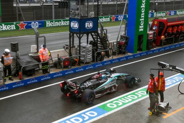 Formel 1 GP Zandvoort Holland. Freitag, 23.08.2024 George Russell 63, Mercedes-AMG Petronas F1 Team; Formel 1 GP Zandvoort Holland. Freitag, 23.08.2024 Copyright: xBEAUTIFULxSPORTS Erlhofx
