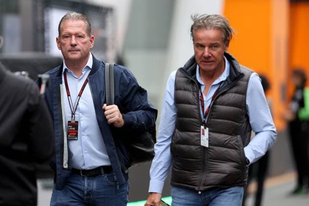 23.08.2024, xsvx, Motorsport FIA Formel 1, Großer Preis der Niederlande 2024 emspor, v.l. Jos Verstappen Raymond Vermeulen (FIA REGULATIONS PROHIBIT ANY USE OF PHOTOGRAPHS as IMAGE SEQUENCES and or QUASI-VIDEO) Zandvoort
