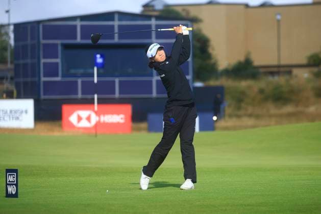 23rd August 2024; Old Course at St Andrews, St Andrews, Fife, Scotland; AIG Womens Open Golf, Round 2; Lydia Ko of New Zealand tees off on the eighteenth hole of the Old Course, St Andrews Links during the second round of the AIG Women& x2019;s Open  ActionPlus12684409 DavidxYoung