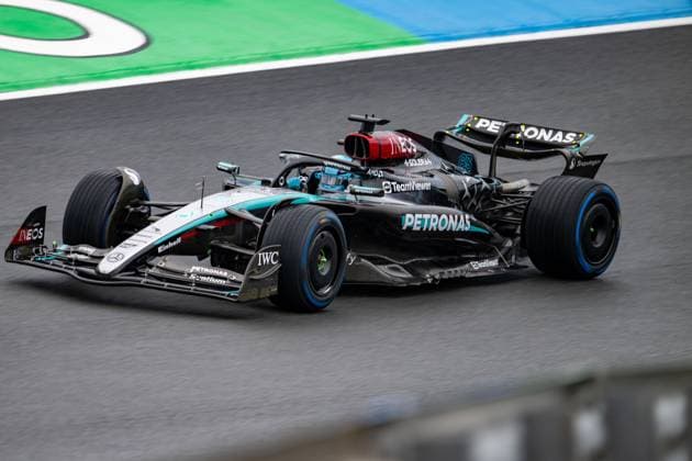 Formel 1 GP Zandvoort Holland. Freitag, 23.08.2024 George Russell 63, Mercedes-AMG Petronas F1 Team; Formel 1 GP Zandvoort Holland. Freitag, 23.08.2024 Copyright: xBEAUTIFULxSPORTS Erlhofx