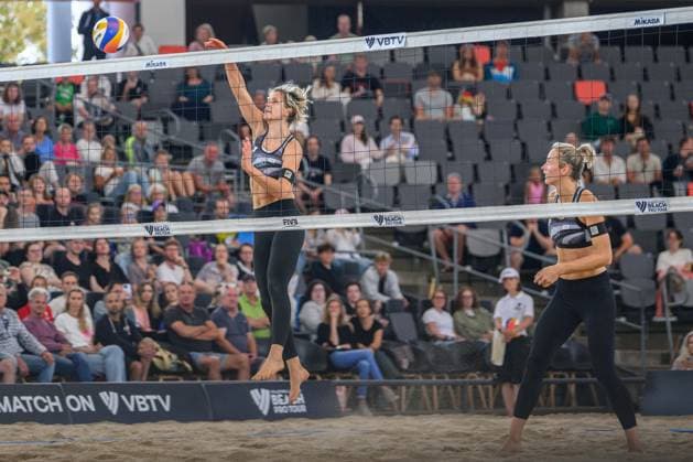 Beach Pro Tour - Elite 16 Hamburg, 23.08.2024 Laura Ludwig (GER), Louisa Lippmann (GER); Beach Pro Tour - Elite 16, Hamburg, Stadion Am Rothenbaum am 23.08.2024 Copyright: xBEAUTIFULxSPORTS PeterxWeberx