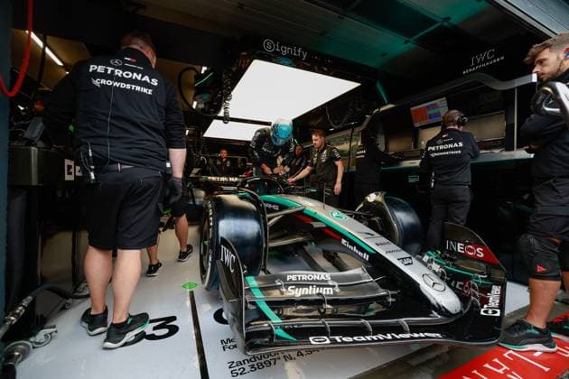 63 George Russell (GBR, Mercedes-AMG Petronas F1 Team), F1 Grand Prix of the Netherlands at Circuit Zandvoort on August 23, 2024 in Zandvoort, Netherlands. (Photo by HOCH ZWEI) Zandvoort Netherlands