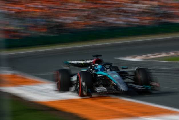 63 George Russell (GBR, Mercedes-AMG Petronas F1 Team), F1 Grand Prix of the Netherlands at Circuit Zandvoort on August 23, 2024 in Zandvoort, Netherlands. (Photo by HOCH ZWEI) Zandvoort Netherlands