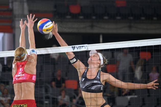 Beach Pro Tour - Elite 16 Hamburg, 23.08.2024 Svenja Mueller (GER); Beach Pro Tour - Elite 16, Hamburg, Stadion Am Rothenbaum am 23.08.2024 Copyright: xBEAUTIFULxSPORTS PeterxWeberx