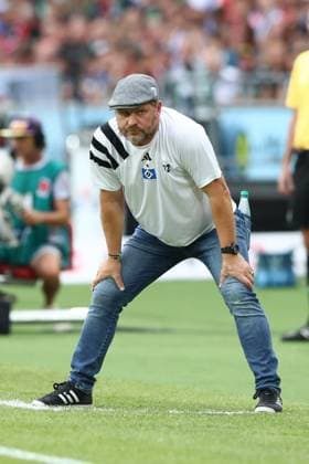 23.08.2024, xtgx, Fussball - 2.Bundesliga, Hannover 96 - Hamburger SV emspor, v.l. Steffen Baumgart (HSV, Trainer) (DFL DFB REGULATIONS PROHIBIT ANY USE OF PHOTOGRAPHS as IMAGE SEQUENCES and or QUASI-VIDEO) Hannover