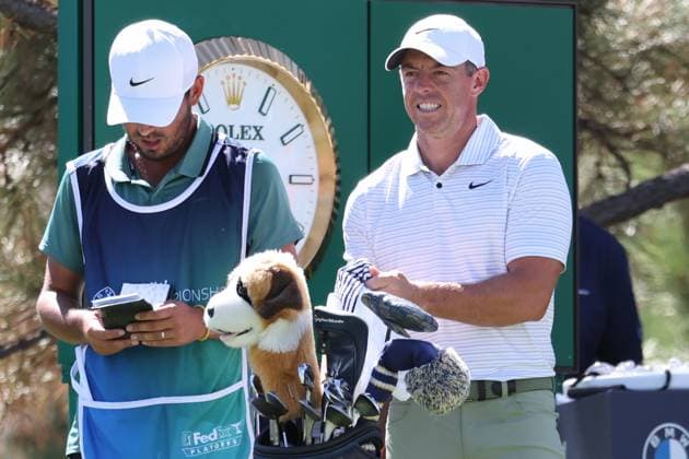 CASTLE ROCK, CO - AUGUST 23: Rory McIlroy during the second round of the BMW Championship on August 23, 2024 at Castle Pines Golf Club in Castle Rock, CO. (Photo by Scott Winters Icon Sportswire) GOLF: AUG 23 PGA, Golf Herren FedExCup Playoffs - BMW Championship EDITORIAL USE ONLY Icon2408231006