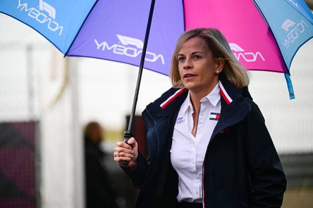 F1 Grand Prix of Netherlands - Qualifying Susie Wolff arrives in the paddock during qualifying of the Dutch GP, the 15th round of the Formula 1 World Championship, WM, Weltmeisterschaft in Circuit Zandvoort, Zandvoort, North Holland, Netherlands, on August 24, 2024. Zandvoort North Holland Netherlands  Copyright: xAndreaxDiodatox originalFilename:diodato-notitle240814_npy8m.jpg