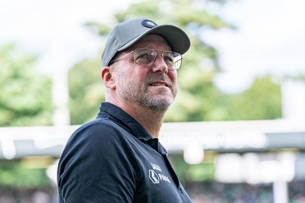 24.08.2024, SC Preussen Muenster vs. 1. FC Kaiserslautern, 2. Bundesliga, 3. Spieltag Sascha Hildmann (Preussen Muenster, Trainer) Wichtiger Hinweis: Gemaess den Vorgaben der DFL Deutsche Fussball Liga bzw. des DFB Deutscher Fussball-Bund ist es untersagt, in dem Stadion und oder vom Spiel angefertigte Fotoaufnahmen in Form von Sequenzbildern und oder videoaehnlichen Fotostrecken zu verwerten Foto: Bahho Kara Kirchner-Media