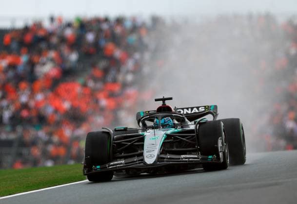 63 George Russell (GBR, Mercedes-AMG Petronas F1 Team), F1 Grand Prix of the Netherlands at Circuit Zandvoort on August 24, 2024 in Zandvoort, Netherlands. (Photo by HOCH ZWEI) Zandvoort Netherlands
