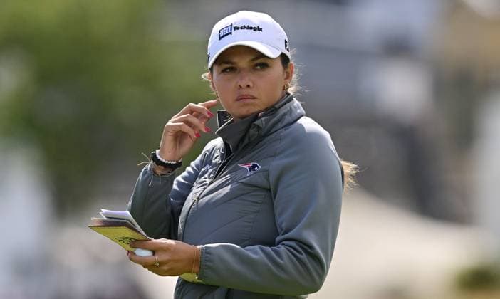 Alexa Pano on the 3rd Tee AIG Women s Open, Day Three, Golf, St. Andrews, Scotland, UK - 24 Aug 2024  Copyright: xGreigxCowie Shutterstockx 14655900b