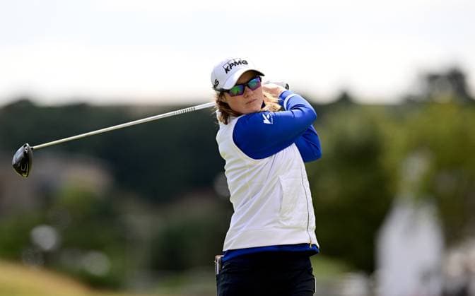 Leona Maguire on the 3rd Tee AIG Women s Open, Day Three, Golf, St. Andrews, Scotland, UK - 24 Aug 2024  Copyright: xGreigxCowie Shutterstockx 14655900m