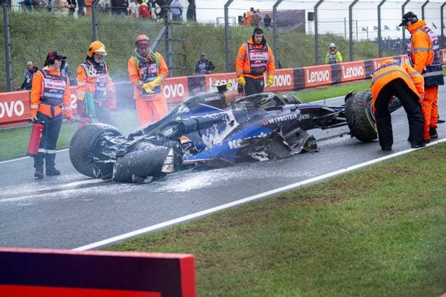 Formel 1 GP Zandvoort Holland. Samstag, 24.08.2024 Logan Sargeant 2, Williams Racing crash in FP3; Formel 1 GP Zandvoort Holland. Samstag, 24.08.2024 Copyright: xBEAUTIFULxSPORTS Erlhofx
