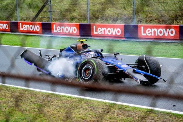 Formel 1 GP Zandvoort Holland. Samstag, 24.08.2024 Logan Sargeant 2, Williams Racing crash in FP3; Formel 1 GP Zandvoort Holland. Samstag, 24.08.2024 Copyright: xBEAUTIFULxSPORTS Erlhofx