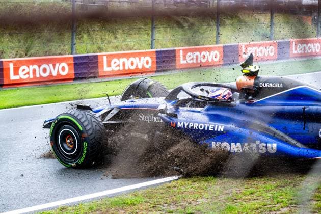 Formel 1 GP Zandvoort Holland. Samstag, 24.08.2024 Logan Sargeant 2, Williams Racing crash in FP3; Formel 1 GP Zandvoort Holland. Samstag, 24.08.2024 Copyright: xBEAUTIFULxSPORTS Erlhofx