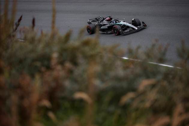 63 RUSSELL George (gbr), Mercedes AMG F1 Team W15, action during the Formula 1 Heineken Dutch Grand Prix 2024, 15th round of the 2024 Formula One World Championship, WM, Weltmeisterschaft from August 23 to 25, 2024 on the Circuit Zandvoort, in Zandvoort, Netherlands - F1 - DUTCH GRAND PRIX 2024 DPPI Panoramic  240824_R15_OLANDA_DP_XB3_4690_