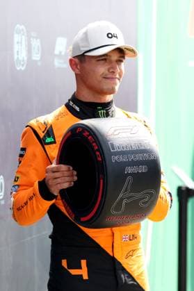 24.08.2024, xsvx, Motorsport FIA Formel 1, Großer Preis der Niederlande 2024 emspor, v.l. Freude ueber über die Pole bei Lando Norris (McLaren) Startnummer 04 (FIA REGULATIONS PROHIBIT ANY USE OF PHOTOGRAPHS as IMAGE SEQUENCES and or QUASI-VIDEO) Zandvoort