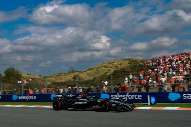 63 George Russell (GBR, Mercedes-AMG Petronas F1 Team), F1 Grand Prix of the Netherlands at Circuit Zandvoort on August 24, 2024 in Zandvoort, Netherlands. (Photo by HOCH ZWEI) Zandvoort Netherlands
