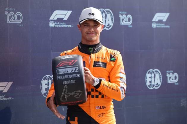 4Lando Norris (McLaren Formula 1 Team, 04), Pole Position, Qualifying, NDL, Formel 1 Weltmeisterschaft, Dutch Grand Prix, Circuit Zandvoort, 24.08.2024 NDL, Formel 1 Weltmeisterschaft, Dutch Grand Prix, Niederlande, Circuit Zandvoort, 24.08.2024 Zandvoort Copyright: xEibner-Pressefoto AnnikaxGrafx EP_AGF