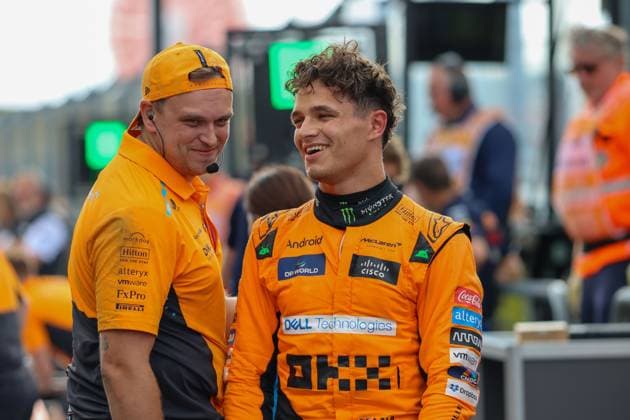 August 24, 2024, Zandvoort, Monte Carlo, Netherlands: LANDO NORRIS gets pole, qualifying Parc Ferme Saturday of the 2024 Dutch Grand Prix Zandvoort Netherlands - ZUMAk187 20240824_zsp_k187_050 Copyright: xAlexisxKahnx