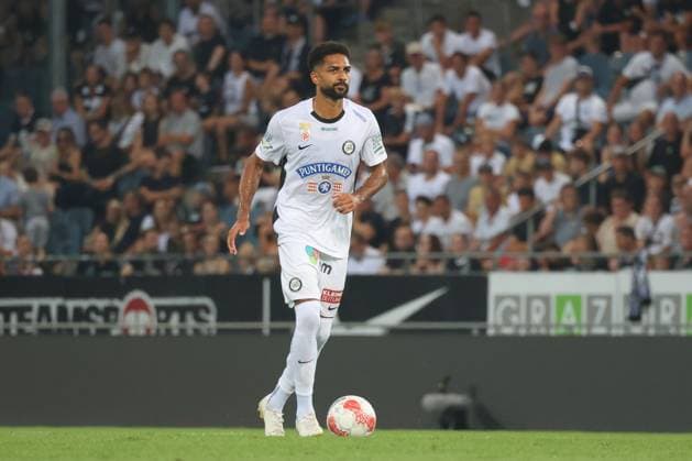 SOCCER - BL, Sturm vs Altach GRAZ,AUSTRIA,24.AUG.24 - SOCCER - ADMIRAL Bundesliga, SK Sturm Graz vs SCR Altach. Image shows Gregory Wuethrich (Sturm).  GEPAxpictures xChrisxBauer