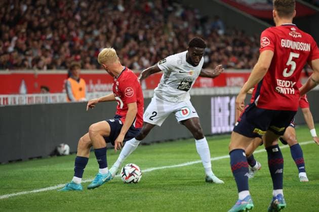 Carlens ARCUS (Angers SCO) lors du match LOSC Lille vs Angers SCO, Ligue 1, Decathlon Arena stade Pierre Mauroy, le 24 août 2024 FOOTBALL : LOSC Lille vs Angers SCO - Ligue 1 24 08 2024 LaurentSanson Panoramic 