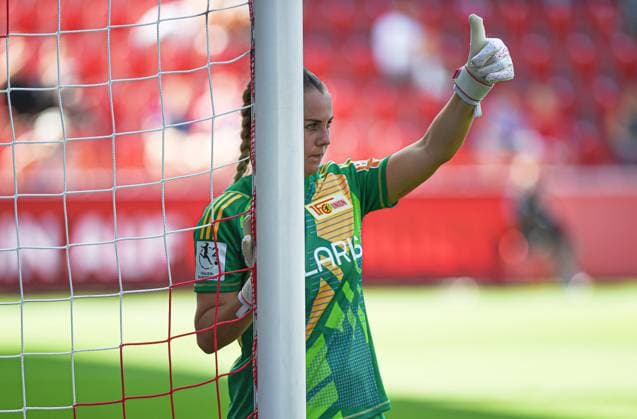 Fussball, Frauen, Saison 2024 2025, 2. Frauen-Bundesliga (1. Spieltag), 1. FC Union Berlin - Hamburger SV, Torhüterin Cara Bösl (1. Frauen, 1. FC Union), 24.08. 2024, Copyright: xStefaniexFiebrig MatthiasxKochx