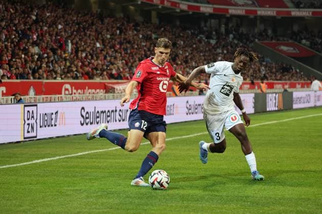Thomas MEUNIER (LOSC Lille) lors du match LOSC Lille vs Angers SCO, Ligue 1, Decathlon Arena stade Pierre Mauroy, le 24 août 2024 FOOTBALL : LOSC Lille vs Angers SCO - Ligue 1 24 08 2024 LaurentSanson Panoramic 