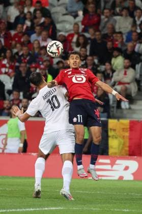 Osame SAHRAOUI (LOSC Lille) lors du match LOSC Lille vs Angers SCO, Ligue 1, Decathlon Arena stade Pierre Mauroy, le 24 août 2024 FOOTBALL : LOSC Lille vs Angers SCO - Ligue 1 24 08 2024 LaurentSanson Panoramic 