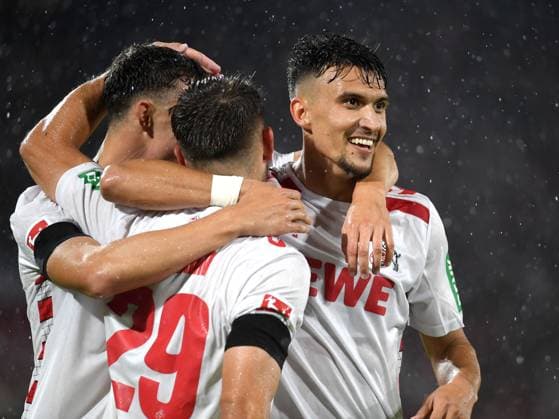24.08.2024, Cologne, Germany, Rhein-Energie-Stadium, 1. FC Koeln vs Eintracht Braunschweig - 2. Bundesliga, Dejan Ljubicic (1. FC Köln) Torjubel, jubelt nach dem Treffer zum 3:0 (Foto Ralf Treese) DFB DFL REGULATIONS PROHIBIT ANY USE OF PHOTOGRAPHS AS IMAGE SEQUENCES AND OR QUASI-VIDEO. Cologne Rhein-Energie-Stadium North Rhine-Westphalia Germany