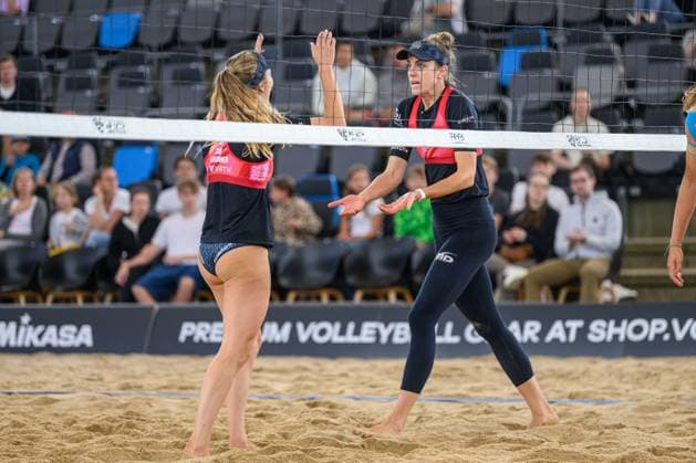 Beach Pro Tour - Elite 16 Hamburg, 25.08.2024 Nina Brunner (SUI), Tanja Hüberli (SUI); Beach Pro Tour - Elite 16, Hamburg, Stadion Am Rothenbaum am 25.08.2024 Copyright: xBEAUTIFULxSPORTS PeterxWeberx