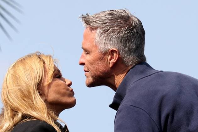 25.08.2024, xsvx, Motorsport FIA Formel 1, Großer Preis der Niederlande 2024 emspor, v.l. Corinna Schumacher und Ralf Schumacher (FIA REGULATIONS PROHIBIT ANY USE OF PHOTOGRAPHS as IMAGE SEQUENCES and or QUASI-VIDEO) Zandvoort