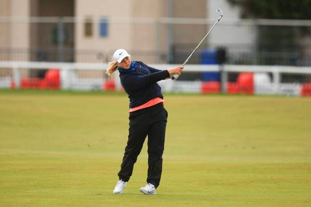 25th August 2024; Old Course at St Andrews, St Andrews, Fife, Scotland; AIG Womens Open Golf, Final Round; Maja Stark of Sweden hits a shot from the fairway on the first hole of the Old Course, St Andrews Links during the final round of the AIG Women& x2019;s Open  ActionPlus12685859 DavidxYoung