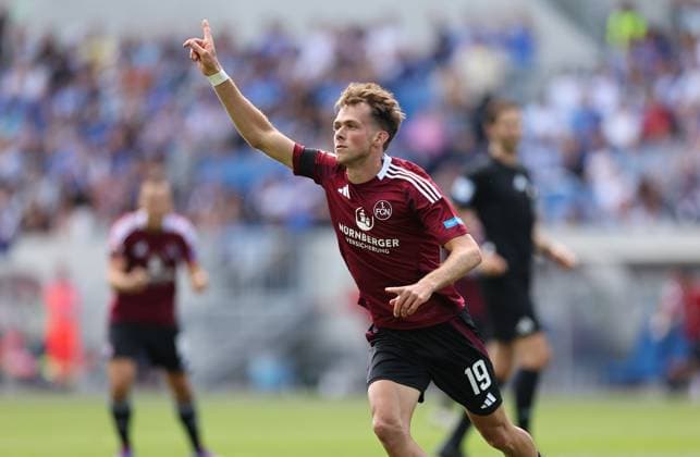 25.08.2024, xdcx, Fussball 2. Bundesliga, SV Darmstadt 98 - 1. FC Nürnberg, emonline, emspor, despor, v.l., Torjubel zum 1:1 durch Michal Sevcik (1. FC Nürnberg), Goal celebration, celebrate the goal DFL DFB REGULATIONS PROHIBIT ANY USE OF PHOTOGRAPHS AS IMAGE SEQUENCES AND OR QUASI-VIDEO.