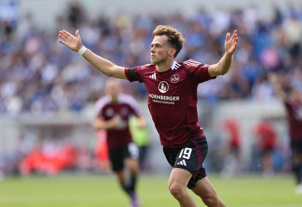 25.08.2024, xdcx, Fussball 2. Bundesliga, SV Darmstadt 98 - 1. FC Nürnberg, emonline, emspor, despor, v.l., Torjubel zum 1:1 durch Michal Sevcik (1. FC Nürnberg), Goal celebration, celebrate the goal DFL DFB REGULATIONS PROHIBIT ANY USE OF PHOTOGRAPHS AS IMAGE SEQUENCES AND OR QUASI-VIDEO.