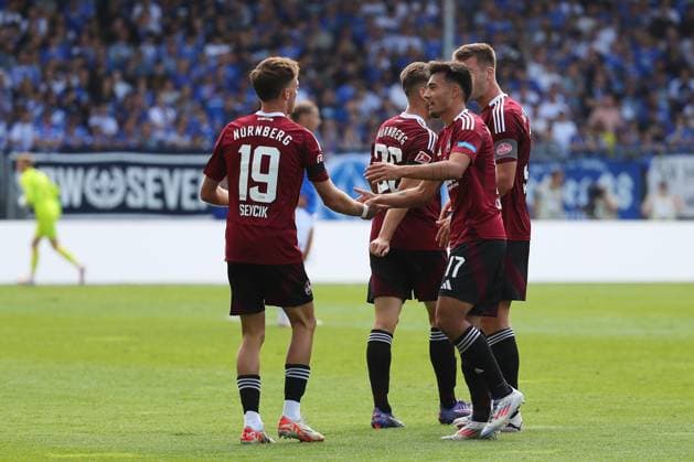 25.08.2024, xtvx, Fussball 2.Bundesliga, SV Darmstadt 98 - 1.FC Nürnberg emspor, v.l. (DFL DFB REGULATIONS PROHIBIT ANY USE OF PHOTOGRAPHS as IMAGE SEQUENCES and or QUASI-VIDEO) Darmstadt