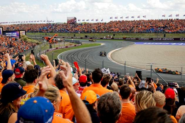 ZANDVOORT - Max Verstappen (Red Bull Racing) in the formation lap during the F1 Grand Prix of the Netherlands at the Circuit of Zandvoort. ANP REMKO DE WAAL xVIxANPxSportx xxANPxIVx 506720634 originalFilename: 506720634.jpg