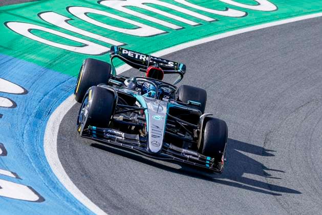 George Russell of Great Britain and Mercedes-AMG Petronas F1 Team during the F1 Grand Prix of Netherlands at Circuit Park Zandvoort on August 25, 2024 in Zandvoort, Netherlands. Defodi-704_MTB20240825F1MTBPhoto-3876
