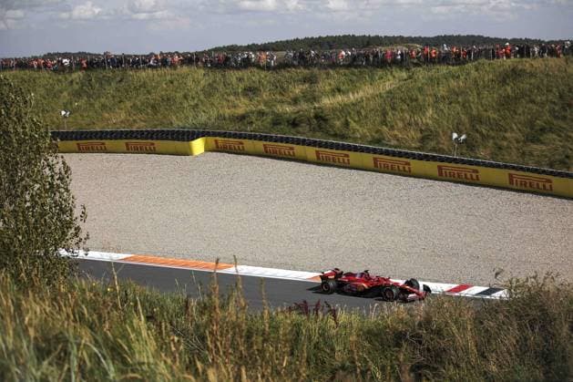 16 LECLERC Charles (mco), Scuderia Ferrari SF-24, action during the Formula 1 Heineken Dutch Grand Prix 2024, 15th round of the 2024 Formula One World Championship, WM, Weltmeisterschaft from August 23 to 25, 2024 on the Circuit Zandvoort, in Zandvoort, Netherlands - F1 - DUTCH GRAND PRIX 2024 DPPI Panoramic  240825_R15_OLANDA_DP_XB3_6599_