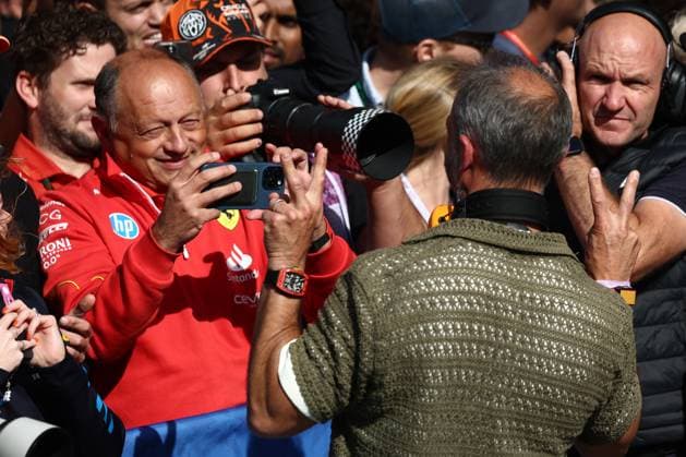 F1 Grand Prix Of The Netherlands 2024 Frederic Vasseur and Adam Norris after the Formula 1 Grand Prix of The Netherlands at Circuit Zandvoort in Zandvoort, Netherlands on August 25, 2024. Zandvoort Netherlands  Copyright: xJakubxPorzyckix originalFilename:porzycki-f1grandp240825_np8Qt.jpg