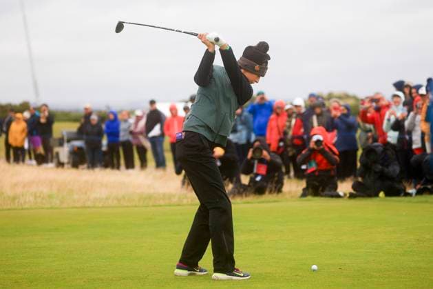 25th August 2024; Old Course at St Andrews, St Andrews, Fife, Scotland; AIG Womens Open Golf, Final Round; Nelly Korda of the USA tees off on the fifth hole of the Old Course, St Andrews Links during the final round of the AIG Women& x2019;s Open  ActionPlus12686112 DavidxYoung