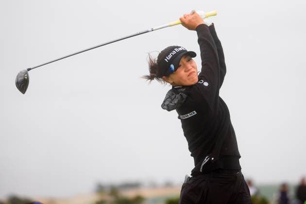 25th August 2024; Old Course at St Andrews, St Andrews, Fife, Scotland; AIG Womens Open Golf, Final Round; Lydia Ko of New Zealand tees off on the sixth hole of the Old Course, St Andrews Links during the final round of the AIG Women& x2019;s Open  ActionPlus12686120 DavidxYoung