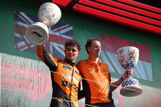 4Lando Norris (McLaren Formula 1 Team, 04), Podium, Rennen, NDL, Formel 1 Weltmeisterschaft, Dutch Grand Prix, Circuit Zandvoort, Race Day, 25.08.2024 NDL, Formel 1 Weltmeisterschaft, Dutch Grand Prix, Niederlande, Circuit Zandvoort, 25.08.2024 Zandvoort Copyright: xEibner-Pressefoto AnnikaxGrafx EP_AGF