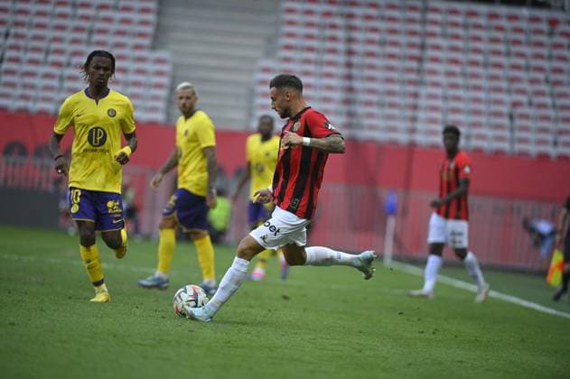 CLAUSS Jonathan (OGC Nice). OGC Nice vs Toulouse FC, Ligue 1 in Allianz Riviera, NICE, France, on August 25, 2024. FOOTBALL : OGC Nice vs Toulouse FC - Ligue 1 - 25 08 25 FredDides Panoramic 