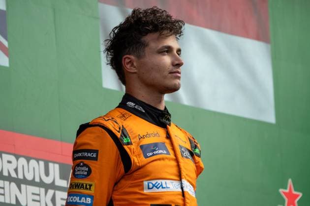 Formel 1 GP Zandvoort Holland. Sonntag, 25.08.2024 Lando Norris 4, McLaren Formula 1 Team auf dem Podium.; Formel 1 GP Zandvoort Holland. Sonntag, 25.08.2024 Copyright: xBEAUTIFULxSPORTS Erlhofx