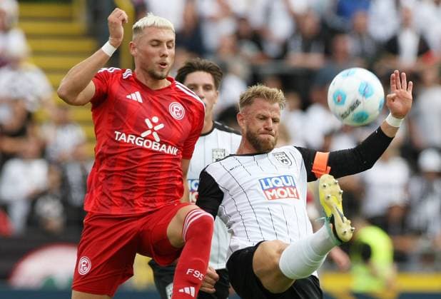 Sport Themen der Woche KW34 Sport Bilder des Tages Niemiec Jona - Johannes Reichert . 2.Bundesliga - Spieltag 3 , SSV Ulm 1846 - Fortuna Düsseldorf . Fußball , in Donaustadion , Ulm , Baden-Württemberg, Deutschland . August 25, 2024 - Photo: Ipa Photo Pressefoto DENL Copyright: xx