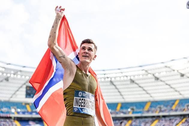 Sport Themen der Woche KW34 Sport Bilder des Tages August 25, 2024, Chorzow, Lower Silesia, Poland: JAKOB INGEBRITSEN. during a Silesia Diamond League, August 25, 2024. Chorzow, Poland. Chorzow Poland - ZUMAb265 20240825_zsp_b265_064 Copyright: xMateuszxBireckix