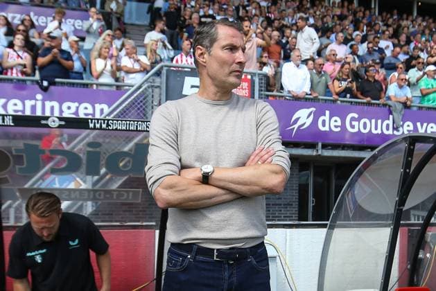 ROTTERDAM, 25-8-24, Stadium het Kasteel, Dutch eredivisie, Sparta Rotterdam - Feyenoord, Feyenoord trainer Brian Priske Sparta - Feyenoord  x26129232x Copyright: